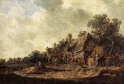 GOYEN, Jan van Peasant Huts with a Sweep Well sdg oil painting picture wholesale